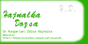 hajnalka dozsa business card